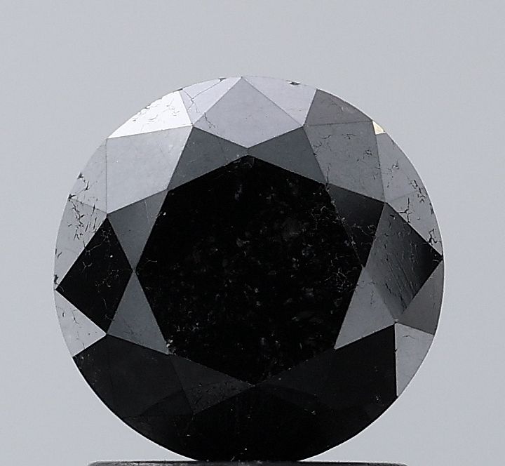 Round Fancy Black Natural Diamond 1.79ct VS2 loose diamond