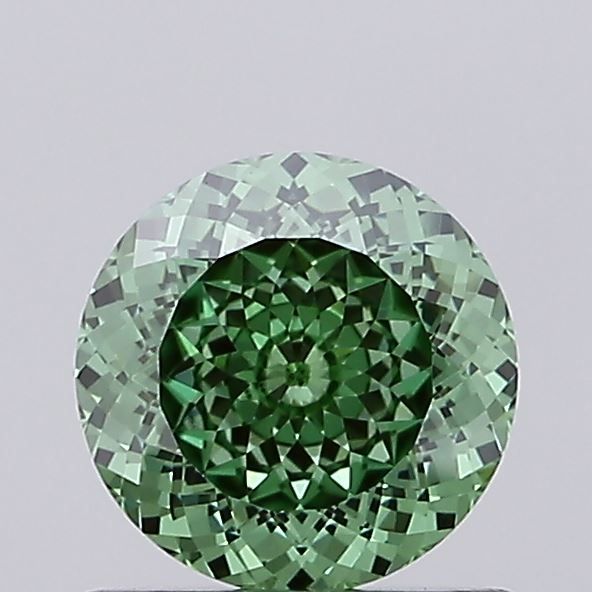 Round Fancy Vivid Green Lab-grown Diamond 0.7ct VVS2 loose diamond
