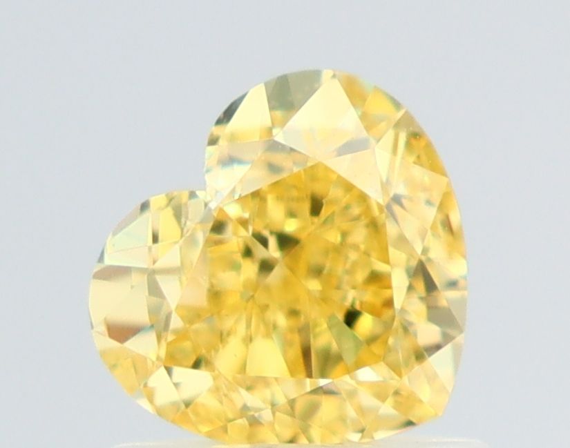 Heart Fancy Intense Yellow Natural Diamond 1ct VS1 loose diamond