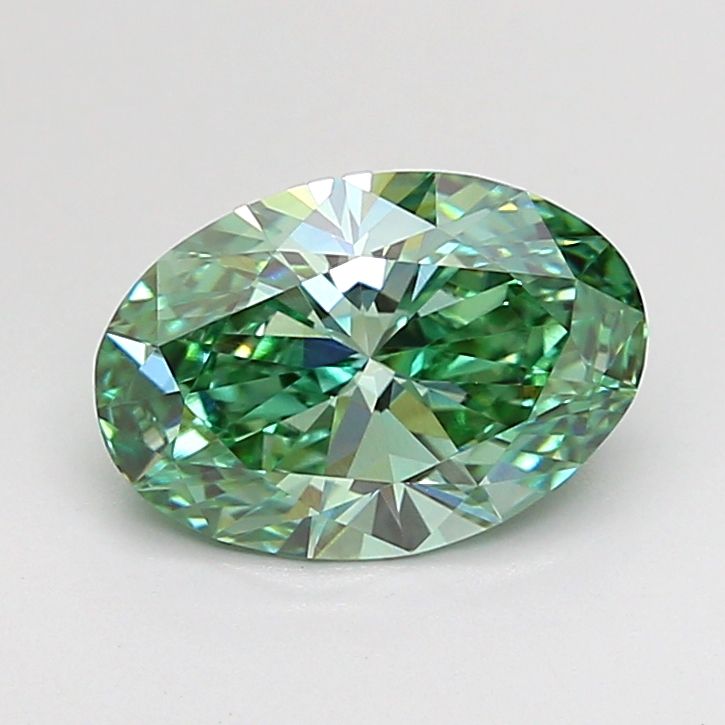 Oval Fancy Vivid Green Lab-grown Diamond 1.44ct VVS2 loose diamond