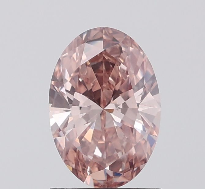 Oval Fancy Pinkish Brown Lab-grown Diamond 1.06ct VS1 loose diamond