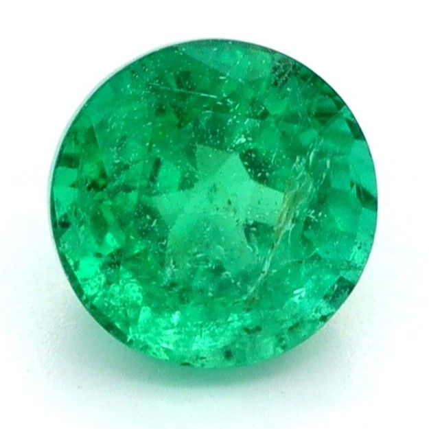 Round Green Emerald 0.5ct loose gemstone