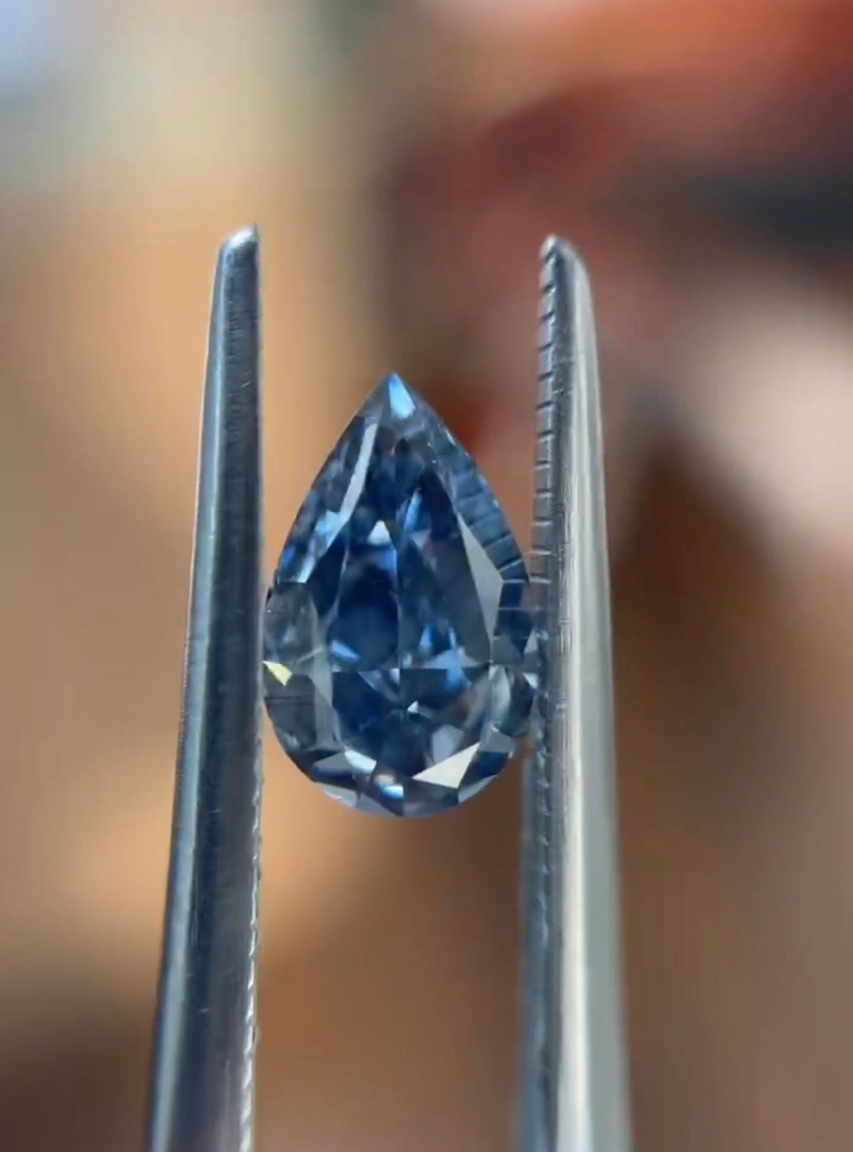 Pear Fancy Deep Blue Natural Diamond 0.56ct VS1 loose diamond
