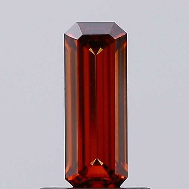 Emerald Fancy Vivid Orange Lab-grown Diamond 0.58ct VS1 loose diamond