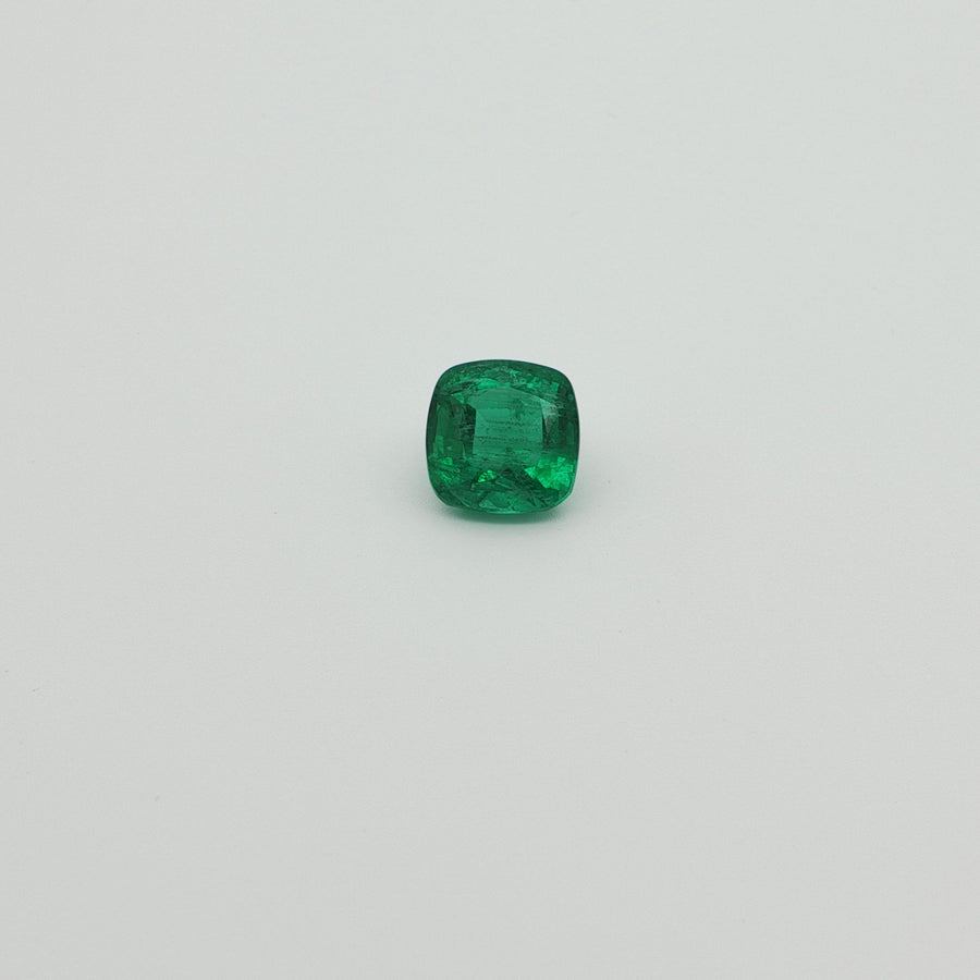Cushion Green Emerald 2.81ct loose gemstone
