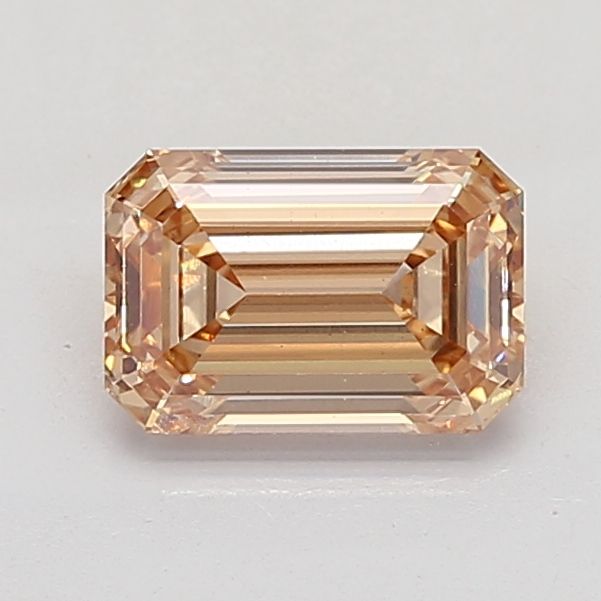 Emerald Champagne Lab-grown Diamond 2.63ct VS1 loose diamond