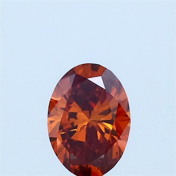 Oval Fancy Vivid Orange Lab-grown Diamond 0.35ct VS2 loose diamond