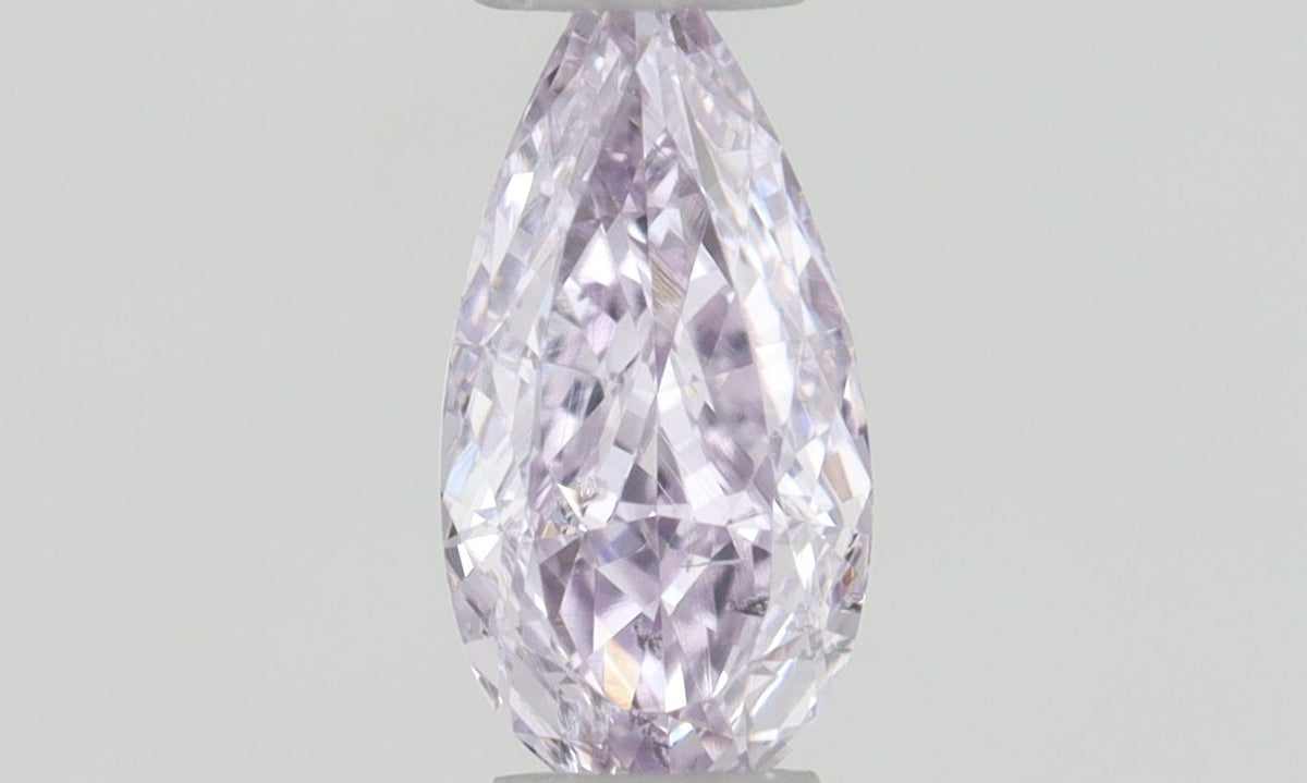 Pear Fancy Pink Purple Natural Diamond 0.18ct SI2 loose diamond