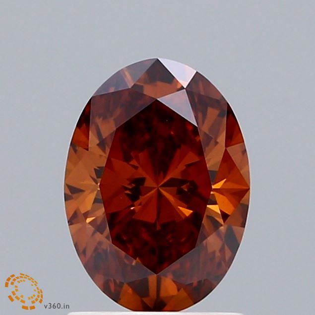 Oval Fancy Orange Lab-grown Diamond 1.01ct VS1 loose diamond