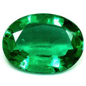 Oval Green Emerald 0.96ct loose gemstone