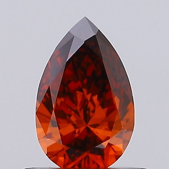 Pear Fancy Deep Orange Lab-grown Diamond 0.48ct VS1 loose diamond