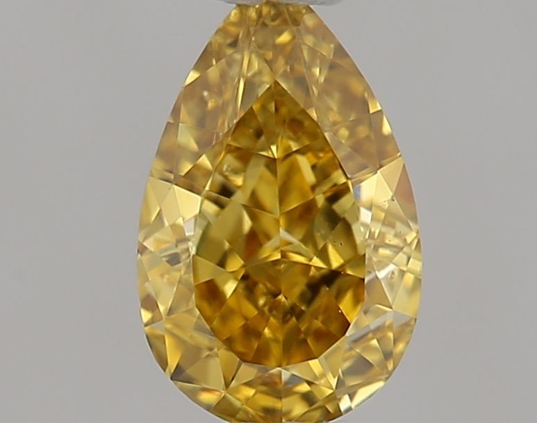 Pear Fancy Intense Orangey Yellow Natural Diamond 0.41ct SI1 loose diamond