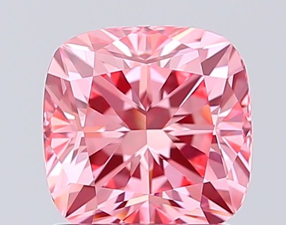 Cushion Fancy Vivid Pink Lab-grown Diamond 1.56ct VVS2 loose diamond