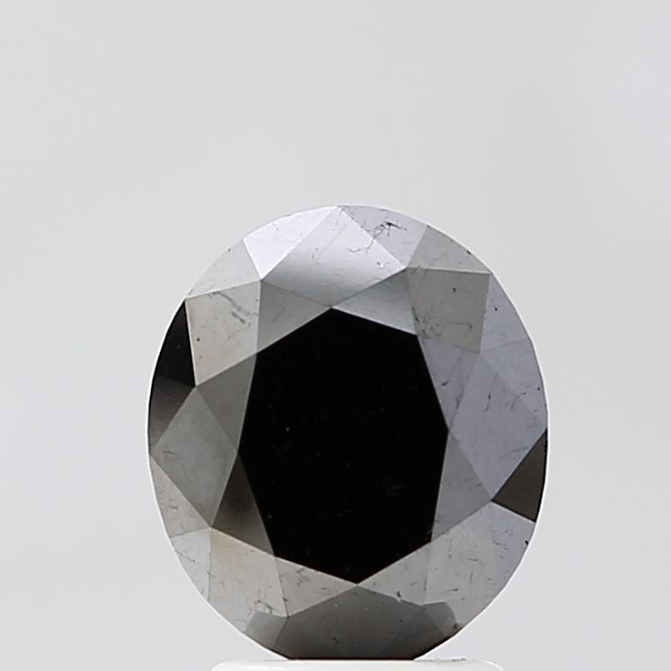 Oval Black Natural Diamond 3.1ct VVS2 loose diamond