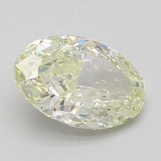 Oval Fancy Light Yellowish Green Lab-grown Diamond 0.91ct VS2 loose diamond