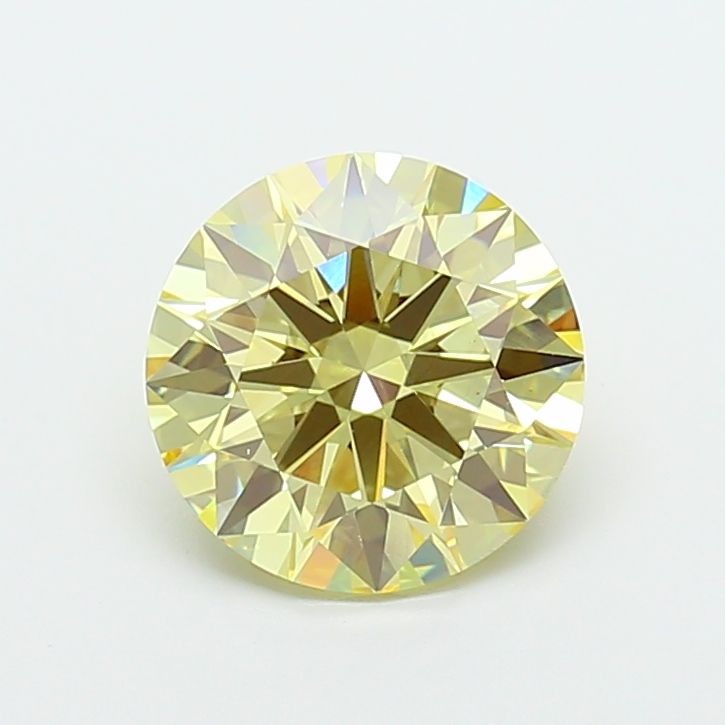 Round Fancy Light Yellow Lab-grown Diamond 3.06ct VS1 loose diamond