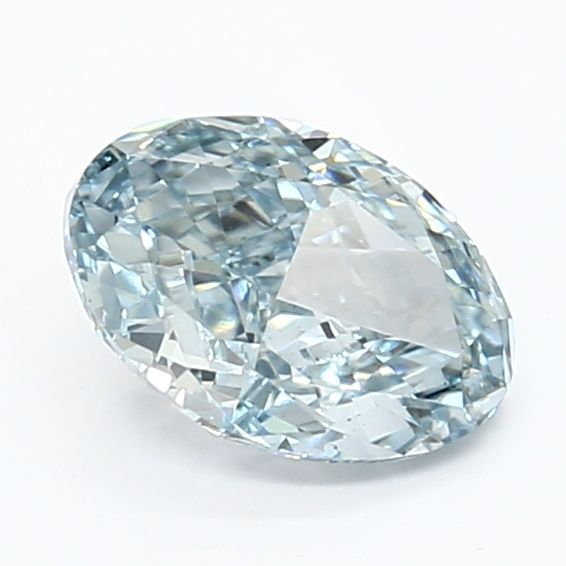 Oval Fancy Intense Green Blue Lab-grown Diamond 1.29ct VS1 loose diamond
