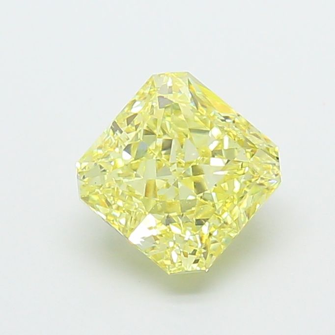 Square Radiant Fancy Intense Yellow Lab-grown Diamond 2ct VS1 loose diamond
