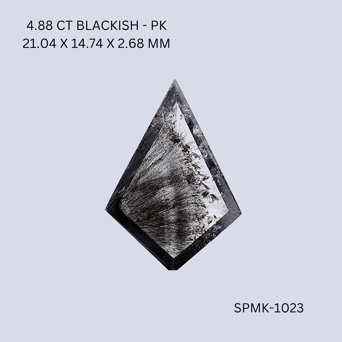 Kite Black Natural Diamond 4.88ct I1 loose diamond