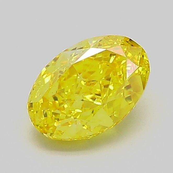 Oval Fancy Vivid Yellow Lab-grown Diamond 1ct VS2 loose diamond