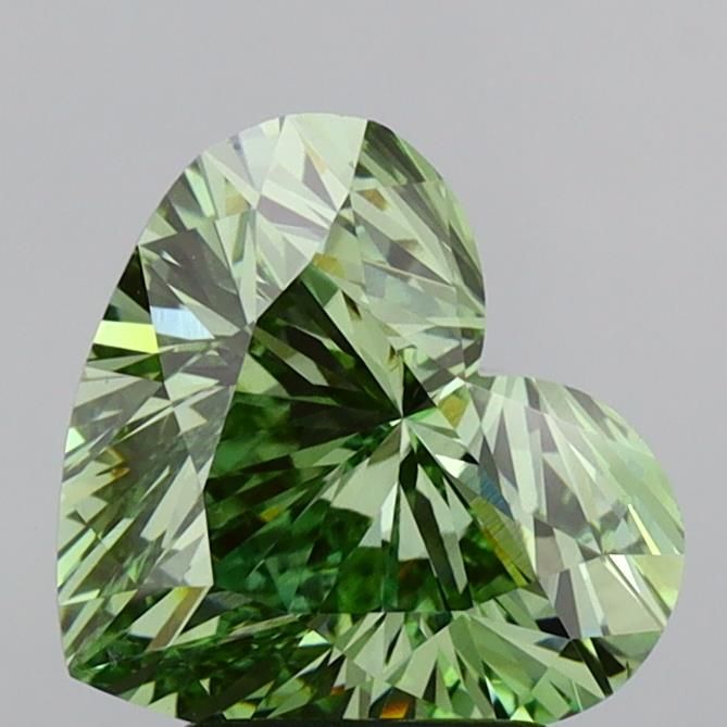 Heart Fancy Vivid Green Lab-grown Diamond 3.01ct VS2 loose diamond