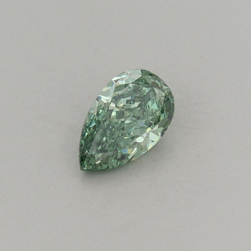 Pear Fancy Vivid Green Lab-grown Diamond 0.47ct VVS2 loose diamond