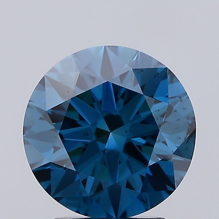Round Fancy Vivid Blue Lab-grown Diamond 2.5ct SI1 loose diamond