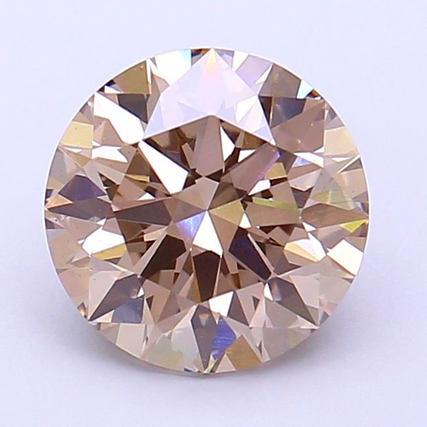 Round Very Light Brown Lab-grown Diamond 2.27ct VS1 loose diamond
