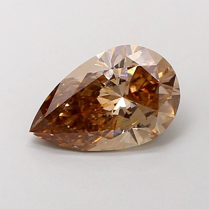 Pear Fancy Brown Lab-grown Diamond 1.26ct VVS1 loose diamond