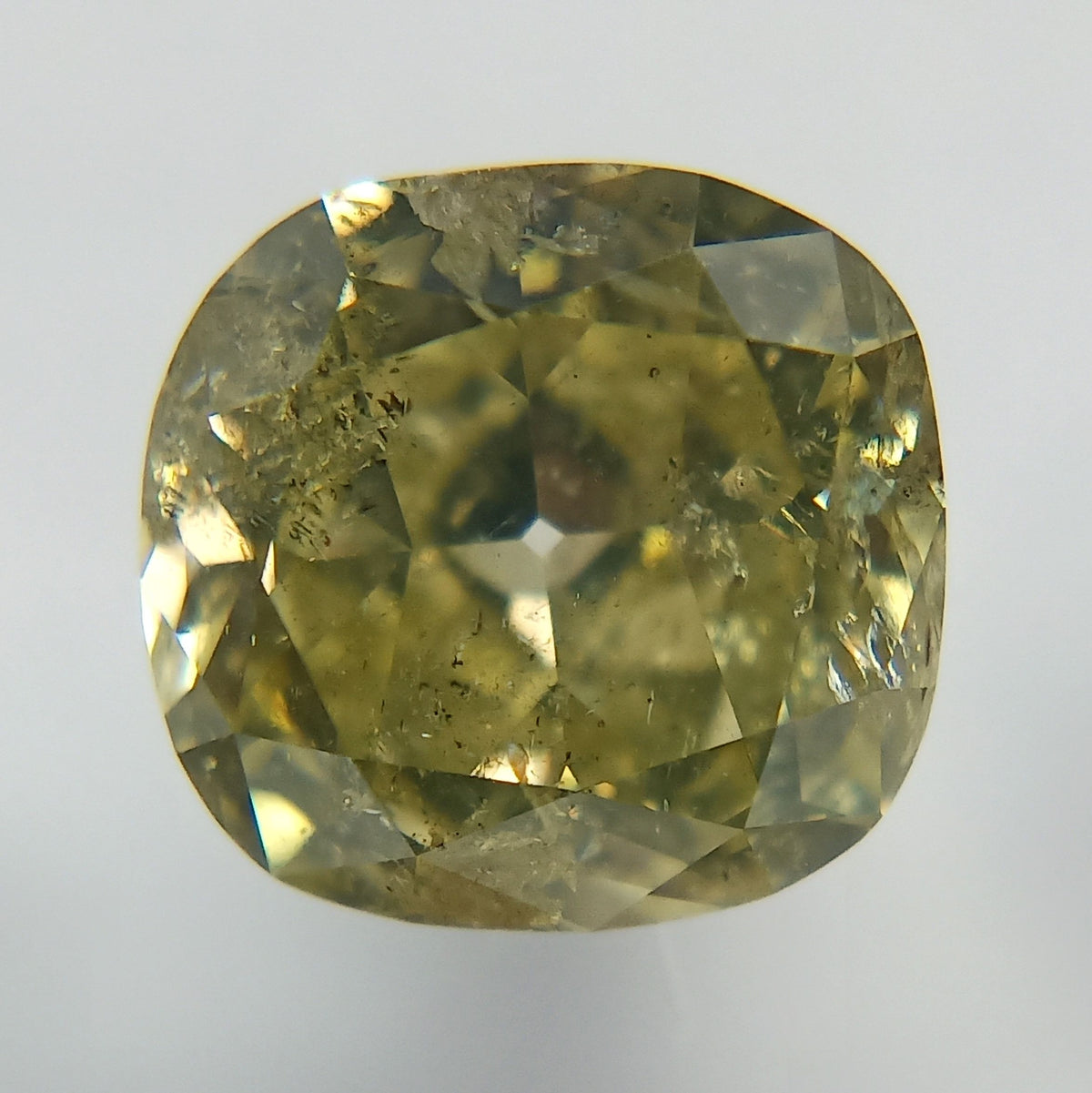 Cushion Fancy Brownish Greenish Yellow Natural Diamond 1.27ct loose diamond