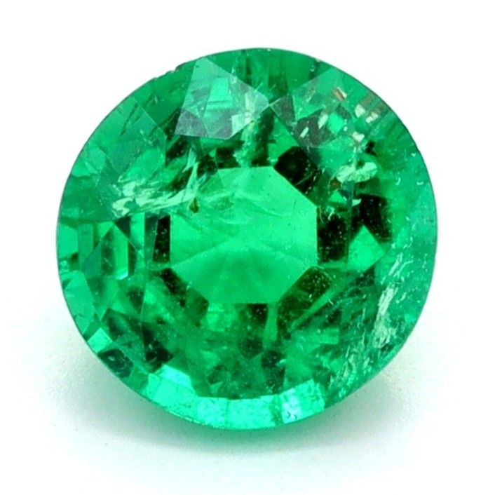 Round Green Emerald 0.6ct loose gemstone
