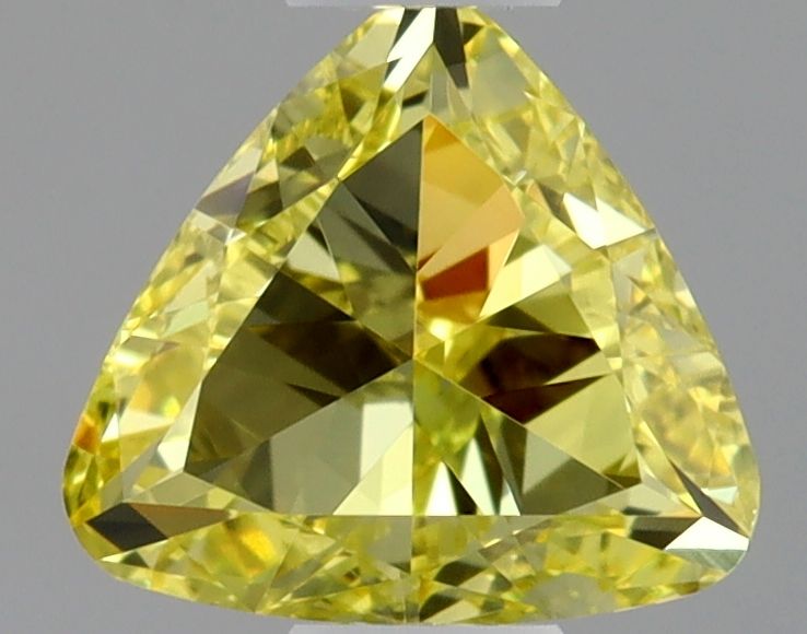 Triangular Fancy Intense Yellow Natural Diamond 0.27ct VVS1 loose diamond