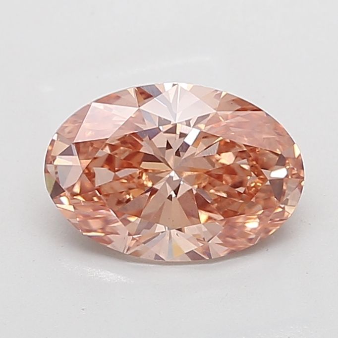 Oval Champagne Lab-grown Diamond 3.24ct VS1 loose diamond
