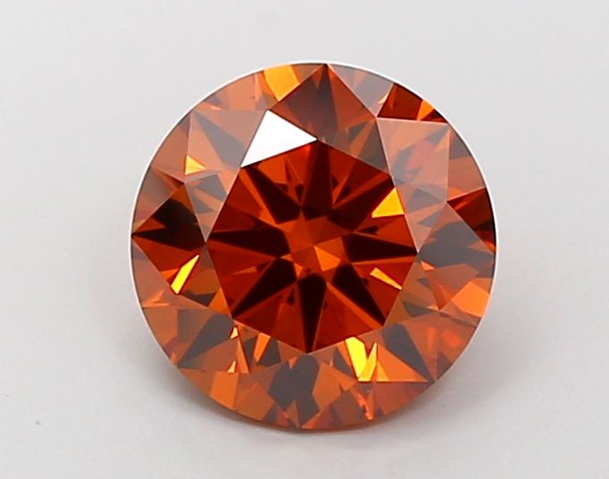 Round Fancy Vivid Orange Lab-grown Diamond 3.18ct VS2 loose diamond