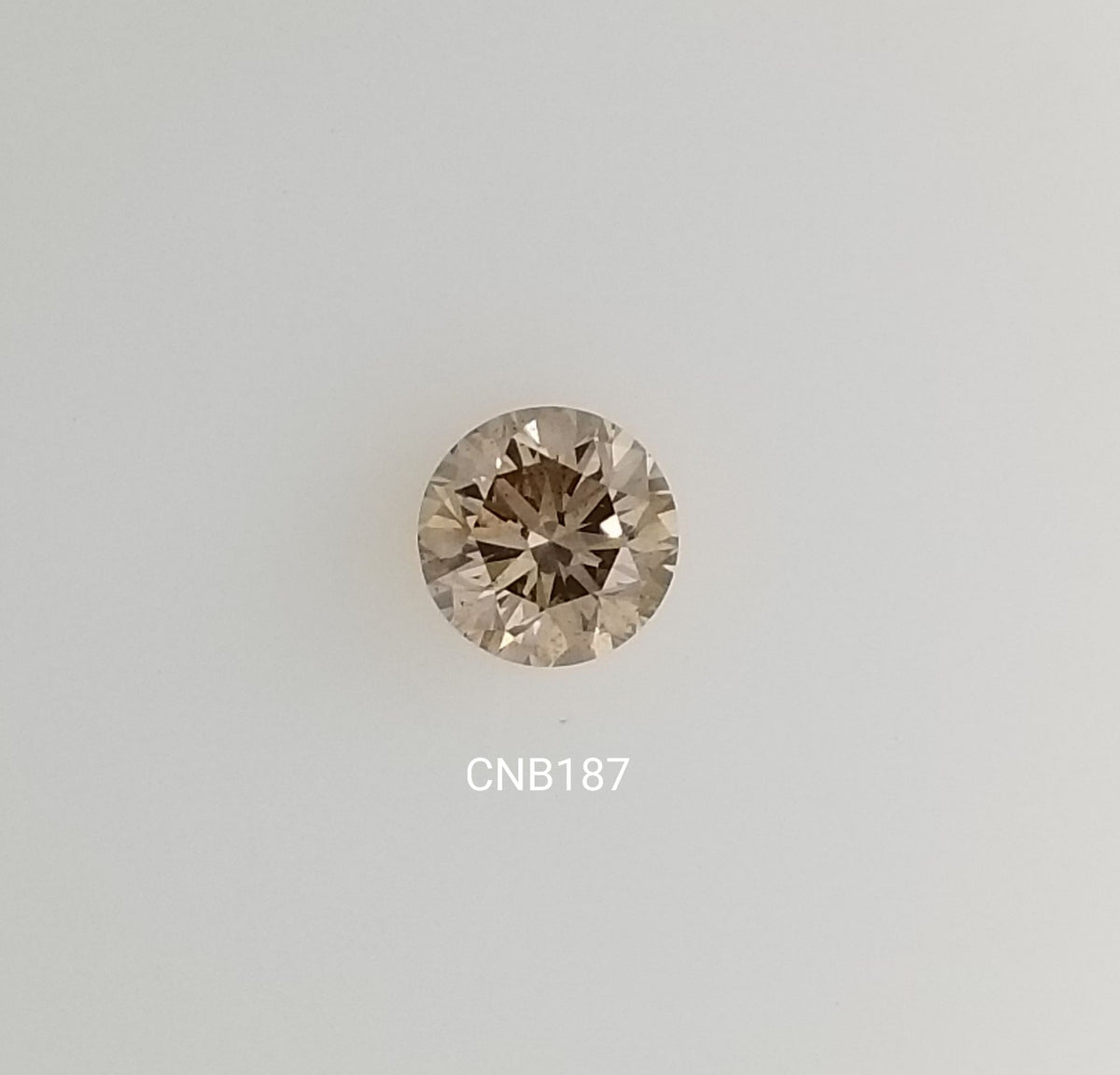 Round Faint Champagne Natural Diamond 0.96ct SI1 loose diamond