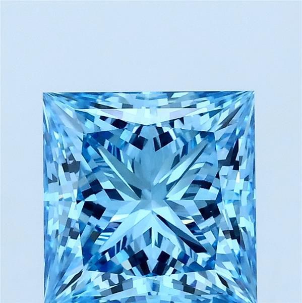 Princess Fancy Vivid Blue Lab-grown Diamond 2.05ct VVS2 loose diamond