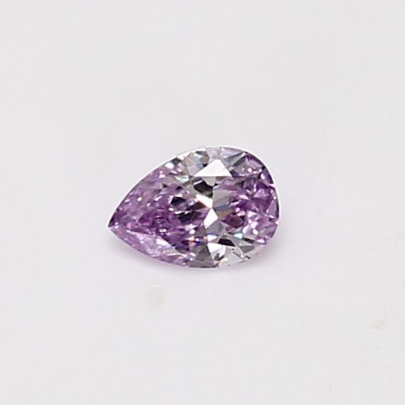Pear Fancy Intense Pink Purple Natural Diamond 0.18ct loose diamond