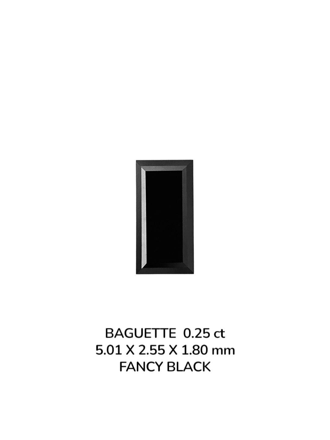 Baguette Fancy Black Natural Diamond 0.25ct VVS2 loose diamond