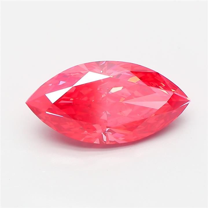 Marquise Fancy Vivid Red Lab-grown Diamond 2.2ct VS1 loose diamond