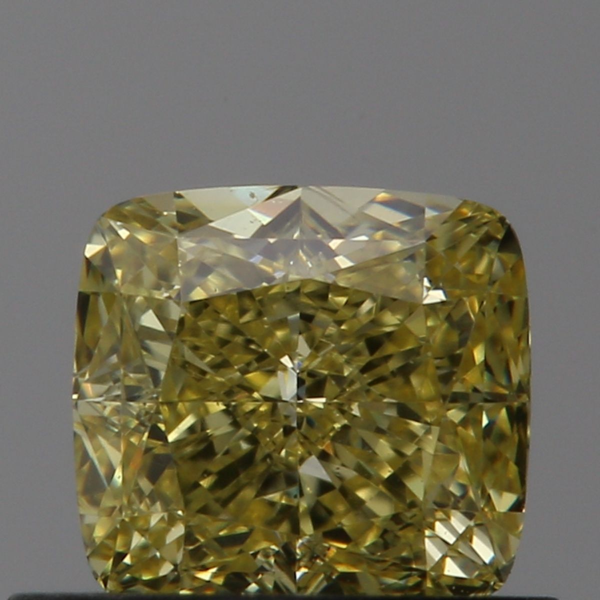 Cushion Fancy Intense Yellow Natural Diamond 0.65ct SI2 loose diamond