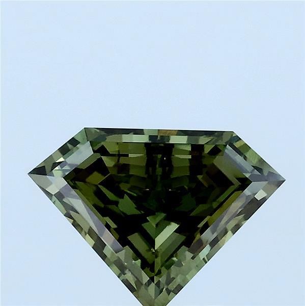 Pentagonal Fancy Vivid Green Lab-grown Diamond 1.5ct VS2 loose diamond