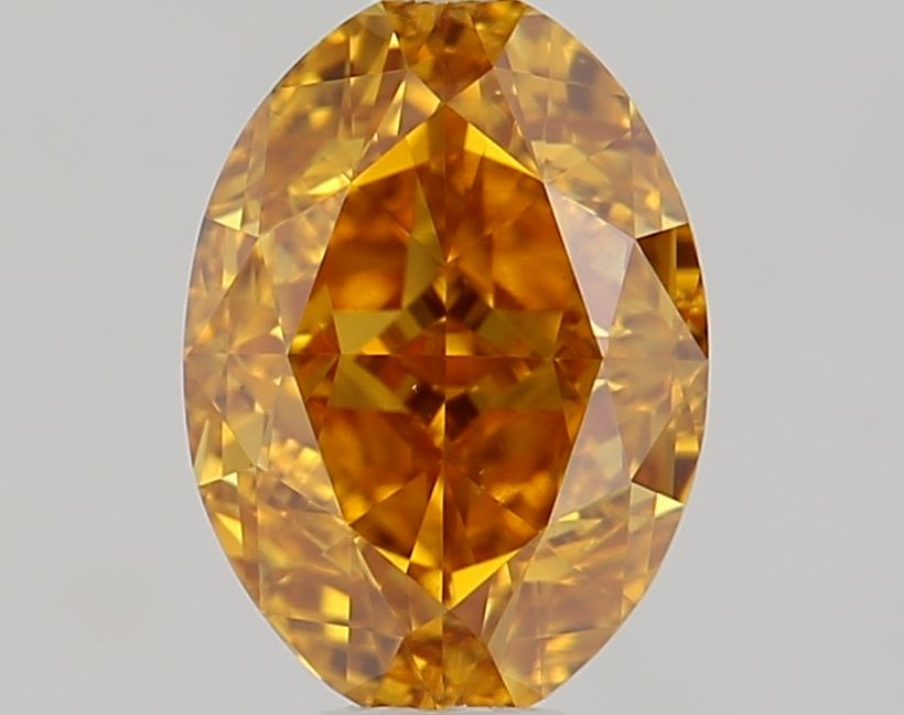 Oval Fancy Deep Yellow Orange Natural Diamond 0.9ct VS2 loose diamond