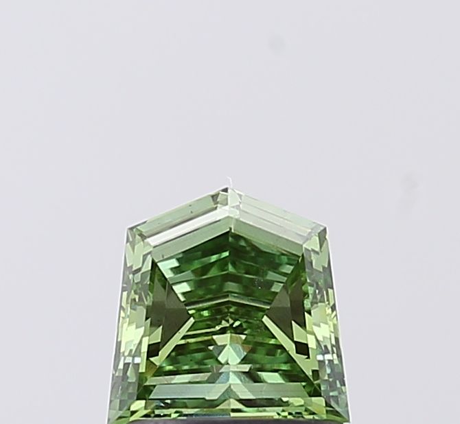 Pentagonal Fancy Vivid Green Lab-grown Diamond 0.97ct VS2 loose diamond