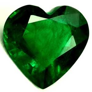 Heart Green Emerald 1.09ct loose gemstone