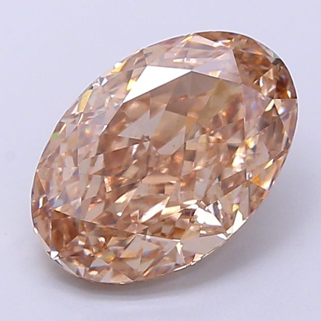 Oval Fancy Light Brown Lab-grown Diamond 3.11ct VS1 loose diamond
