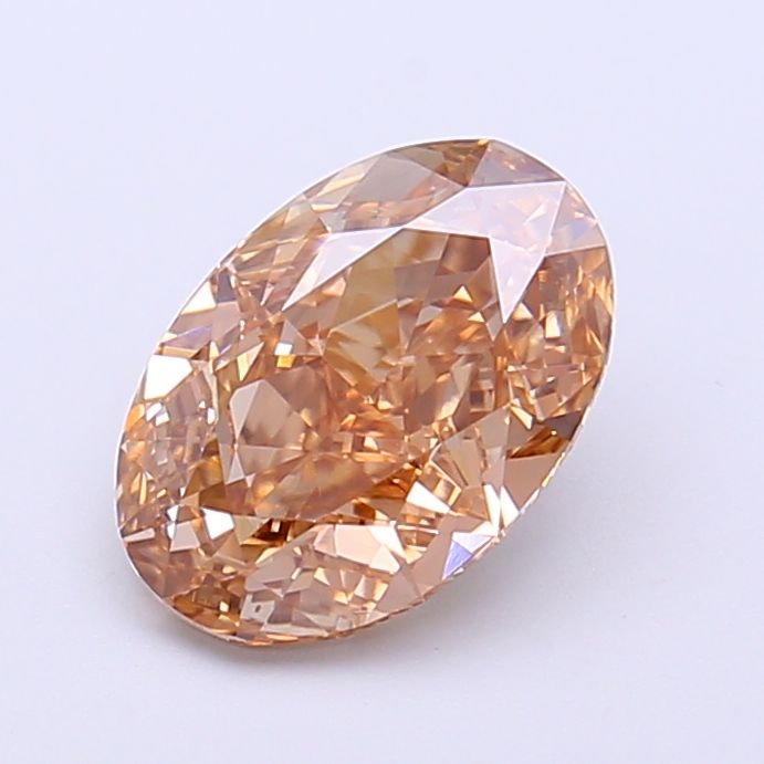 Oval Fancy Light Brown Lab-grown Diamond 1.8ct VS1 loose diamond