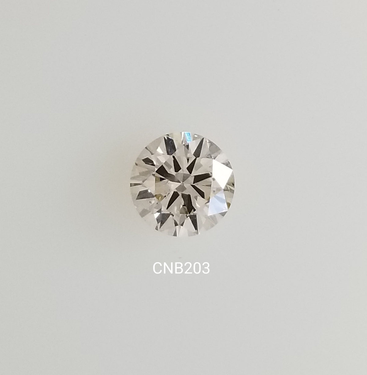 Round Very Light Champagne Natural Diamond 0.9ct SI1 loose diamond