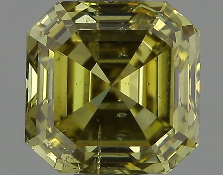 Square Emerald Fancy Brownish Greenish Yellow Natural Diamond 1ct I1 loose diamond
