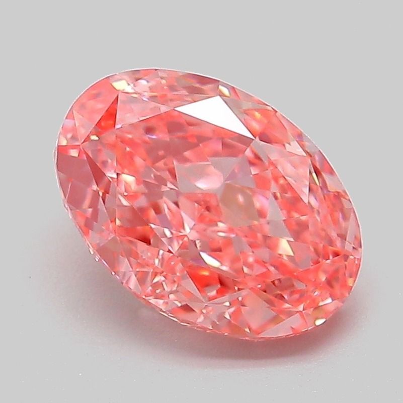 Oval Fancy Vivid Pink Lab-grown Diamond 2.1ct VVS2 loose diamond