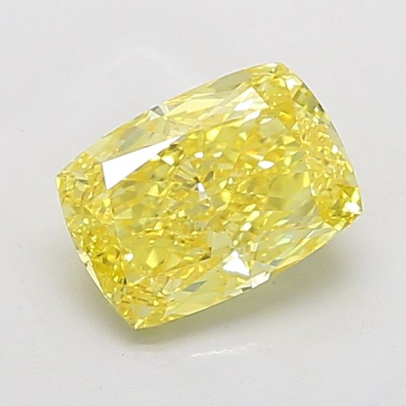 Cushion Fancy Vivid Yellow Lab-grown Diamond 2.52ct VS1 loose diamond